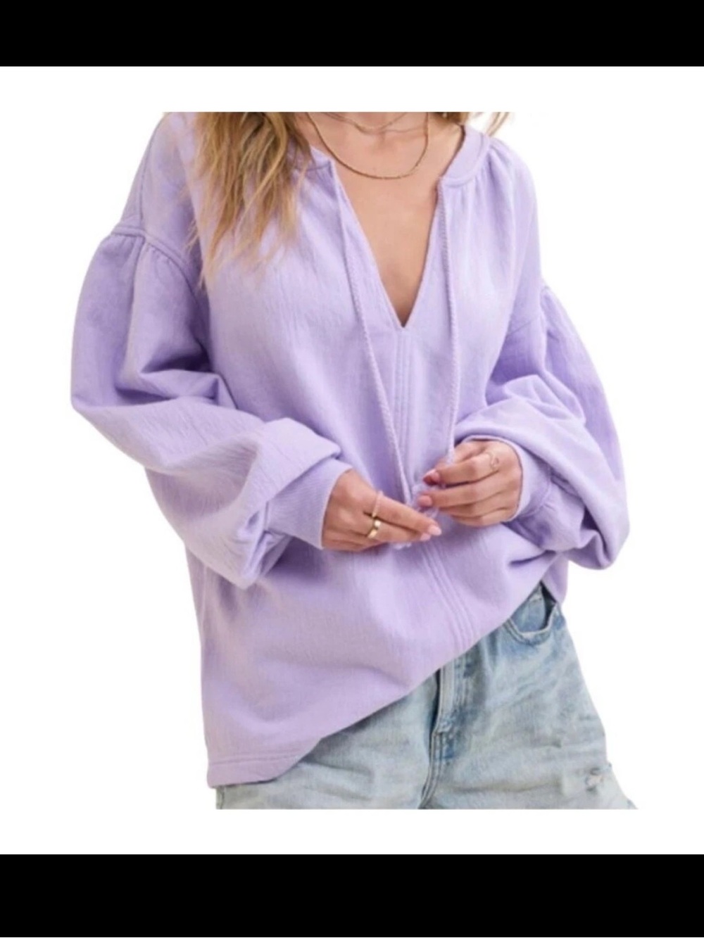 Aerie Easy Street Pullover Oversized SweatshirtLavender large